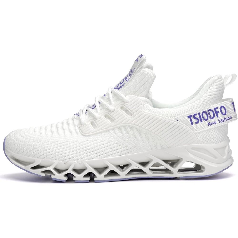 Women's Casual Running Walking Tennis Athletic Sneakers Shoes All White - Picture 7 of 7